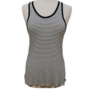 Aritzia Wilfred Free Tank Top Long Striped Racerback Nautical Stretchy Breezy M